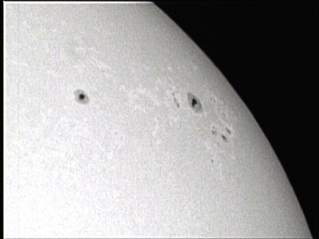 Sun spots taken by Buck Harley on his 7" refractor